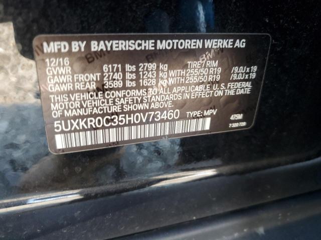 VIN 5UXKR0C35H0V73460 2017 BMW X5, Xdrive35I no.13