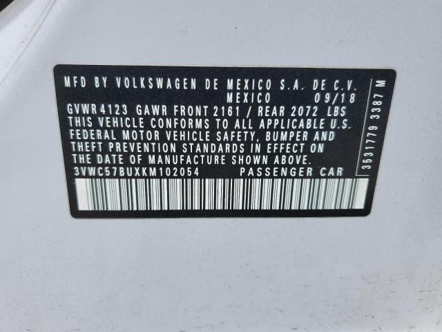 VIN 3VWC57BUXKM102054 2019 Volkswagen Jetta, S no.12