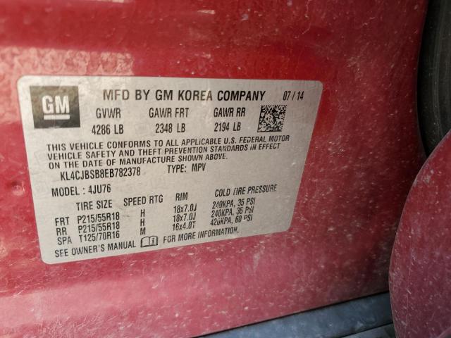 VIN KL4CJBSB8EB782378 2014 Buick Encore, Convenience no.13