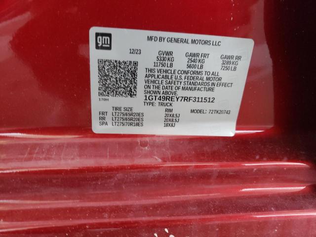 2024 GMC SIERRA K25 - 1GT49REY7RF311512