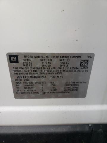 2018 CHEVROLET EQUINOX LT - 2GNAXSEV0J6238267