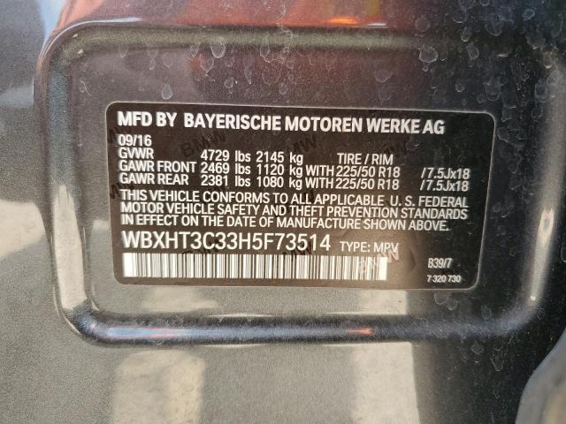2017 BMW X1 XDRIVE2 - WBXHT3C33H5F73514