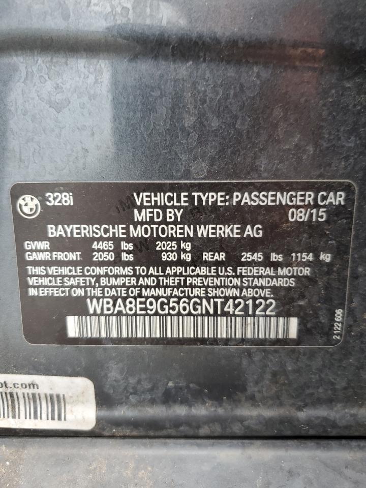 WBA8E9G56GNT42122 2016 BMW 328 I Sulev