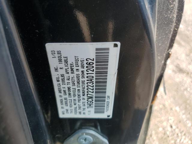 1HGCM72223A012062 2003 Honda Accord Lx