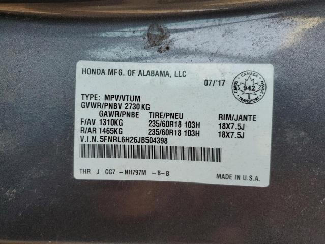 2018 HONDA ODYSSEY LX 5FNRL6H26JB504398