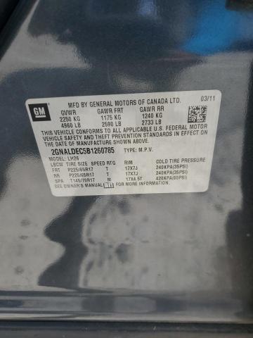 2011 Chevrolet Equinox Lt VIN: 2GNALDEC5B1260785 Lot: 62673784