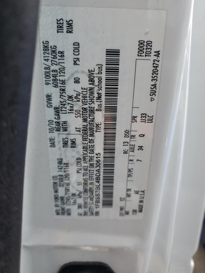 1FBSS3BL4BDA30615 2011 Ford Econoline E350 Super Duty Wagon