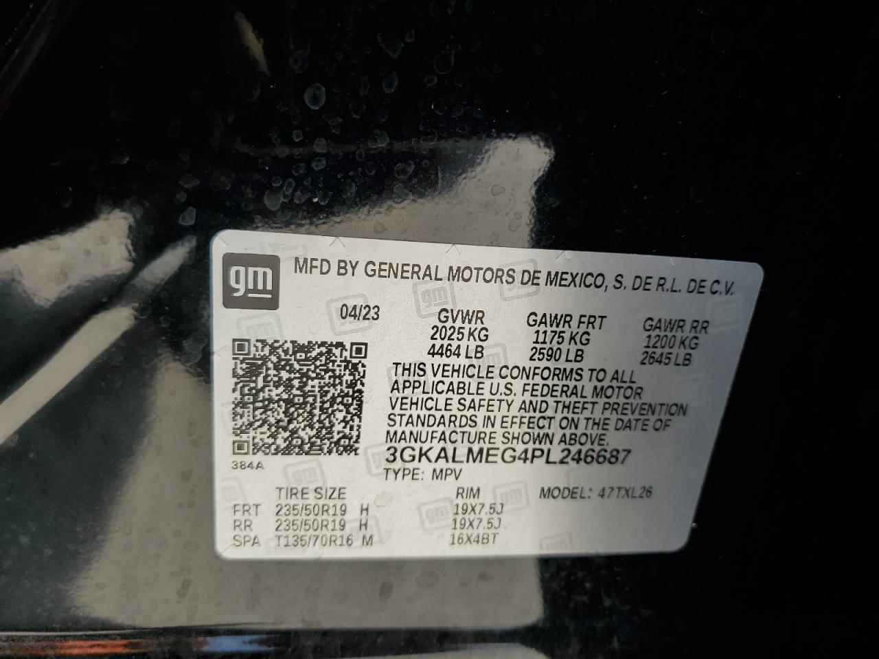 3GKALMEG4PL246687 2023 GMC Terrain Sle