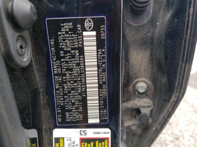 VIN 4T1K61AK0LU386604 2020 Toyota Camry, Xse no.13