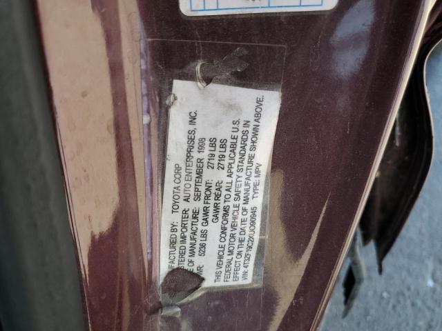 1999 Toyota Sienna Ce VIN: 4T3ZF19C2XU090945 Lot: 62125534