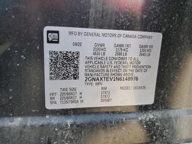 2022 CHEVROLET EQUINOX LT - 2GNAXTEV1N6148976