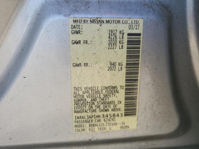 2017 NISSAN ALTIMA 2.5 - 1N4AL3AP1HN345843