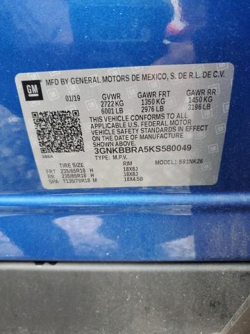 2019 CHEVROLET BLAZER 1LT - 3GNKBBRA5KS580049