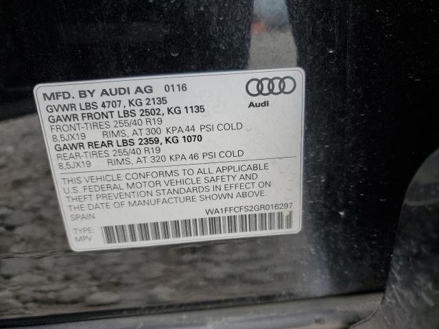 2016 AUDI Q3 PRESTIG WA1FFCFS2GR016297