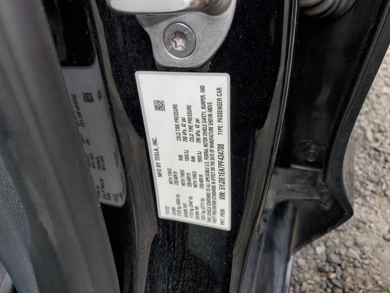 5YJ3E1EA7PF434708 2023 Tesla Model 3