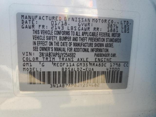 2018 NISSAN SENTRA S - 3N1AB7AP8JY254682