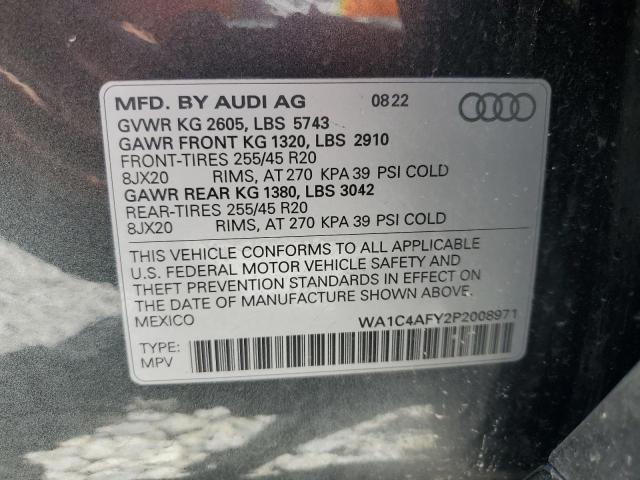 2023 Audi Sq5 Prestige VIN: WA1C4AFY2P2008971 Lot: 61383684