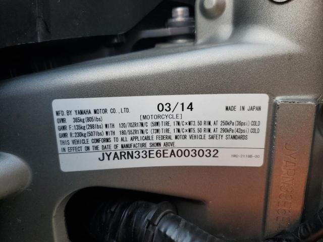 2014 YAMAHA FZ09 JYARN33E6EA003032