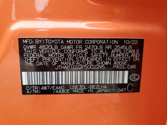 2023 LEXUS IS 500 F S JTHAP1D22P5002295