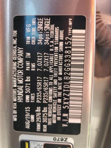 2016 HYUNDAI SANTA FE S - 5XYZTDLB2GG338152