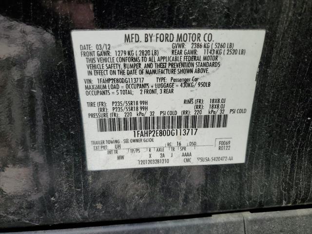 2013 Ford Taurus Sel VIN: 1FAHP2E80DG113717 Lot: 61549404