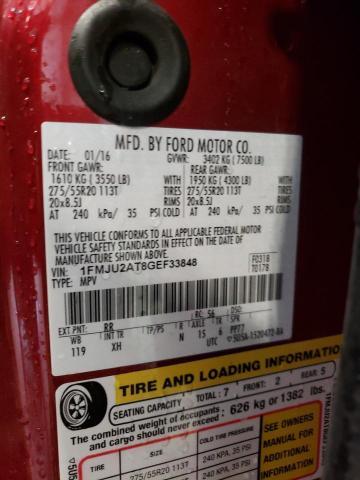 2016 Ford Expedition Limited VIN: 1FMJU2AT8GEF33848 Lot: 61336124