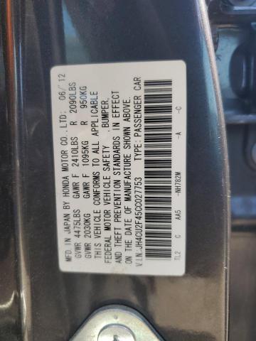 2012 ACURA TSX JH4CU2F45CC027753  61905344