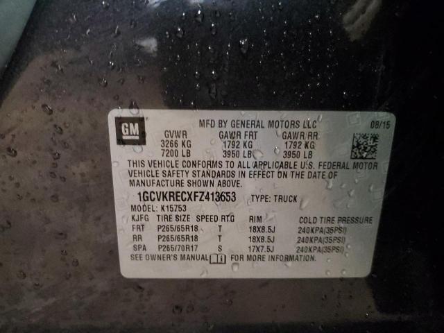 2015 Chevrolet Silverado K1500 Lt VIN: 1GCVKRECXFZ413653 Lot: 62892954