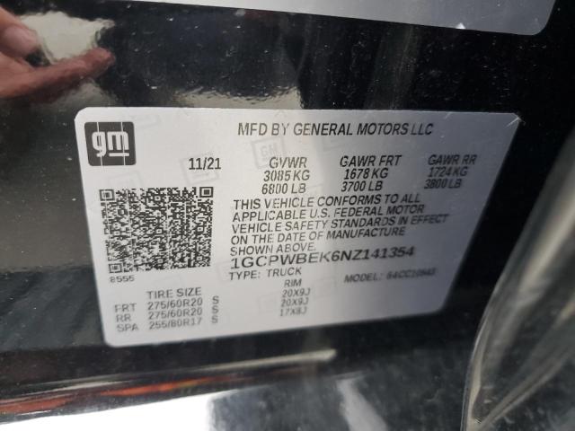 1GCPWBEK6NZ141354 Chevrolet All Models SILVERADO 13