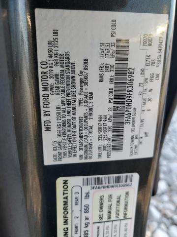 VIN 3FA6P0HD9FR306982 2015 Ford Fusion, SE no.12