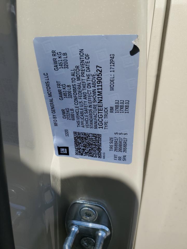 1GCGTEEN1M1190527 2021 Chevrolet Colorado Zr2