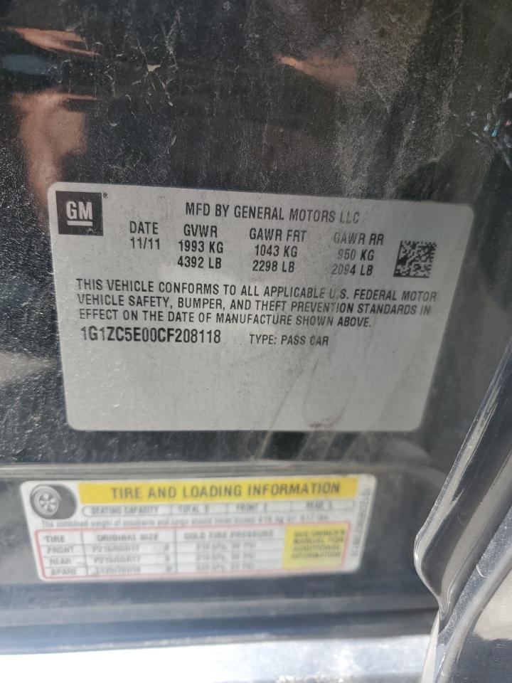 1G1ZC5E00CF208118 2012 Chevrolet Malibu 1Lt