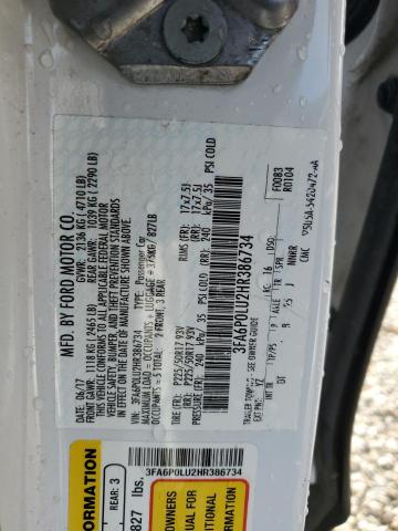 VIN 3FA6P0LU2HR386734 2017 Ford Fusion, Se Hybrid no.12