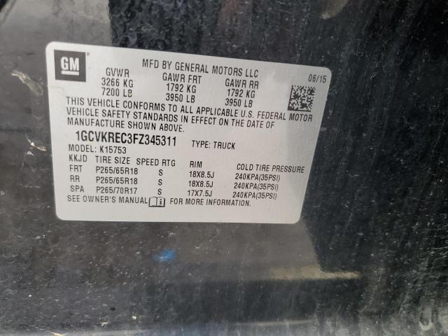 2015 CHEVROLET SILVERADO - 1GCVKREC3FZ345311