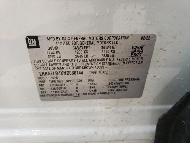 2022 BUICK ENVISION P - LRBAZLR4XND068144