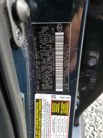 VIN 4T1K61AKXLU308976 2020 Toyota Camry, Xse no.13