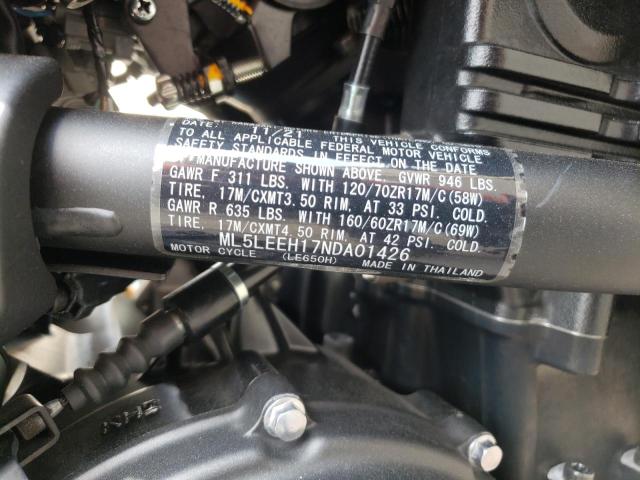 2022 KAWASAKI KLE650 F - ML5LEEH17NDA01426