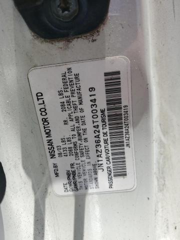 2004 Nissan 350Z Roadster VIN: JN1AZ36A24T003419 Lot: 61615134