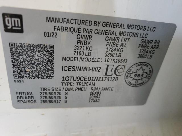 2022 GMC SIERRA LIM - 1GTU9CED1NZ174120