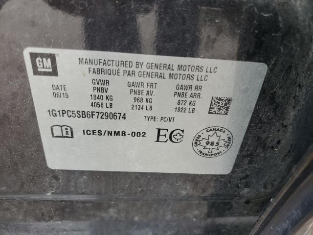 2015 CHEVROLET CRUZE LT - 1G1PC5SB6F7290674