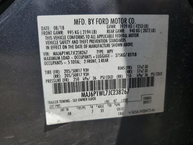 2018 FORD ECOSPORT T - MAJ6P1WL7JC238267