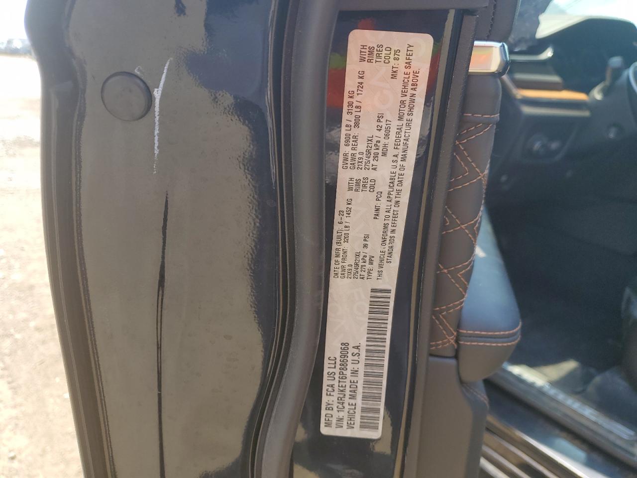 1C4RJKET6P8869068 2023 Jeep Grand Cherokee L Summit