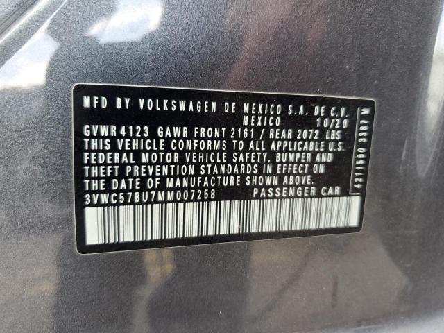 2021 Volkswagen Jetta S VIN: 3VWC57BU7MM007258 Lot: 61832324