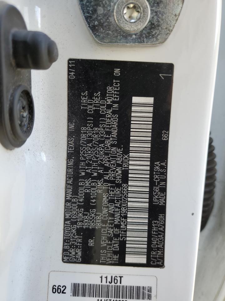 5TFUM5F19BX025668 2011 Toyota Tundra Double Cab Sr5