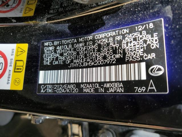 VIN JTHY3JBH5K2007972 2019 Lexus UX, 200 no.13