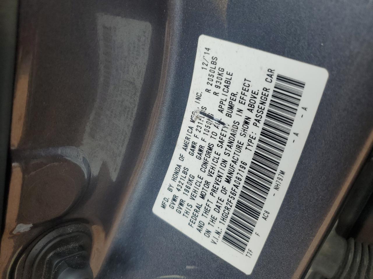 Lot #2935887840 2015 HONDA ACCORD SPO