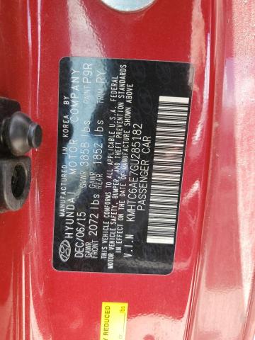 2016 Hyundai Veloster Turbo VIN: KMHTC6AE7GU285182 Lot: 57890154