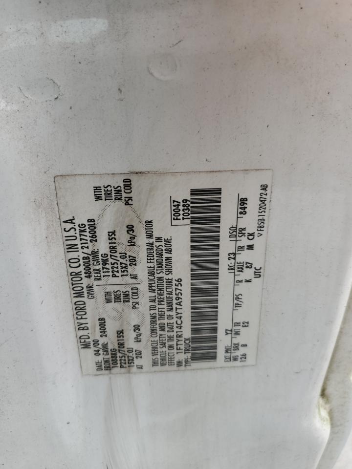 1FTYR14C4YTA95756 2000 Ford Ranger Super Cab