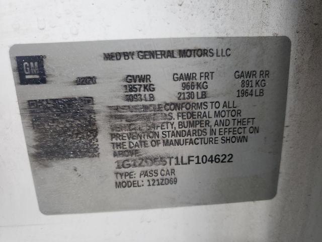 2020 Chevrolet Malibu Lt VIN: 1G1ZD5ST1LF104622 Lot: 61759664