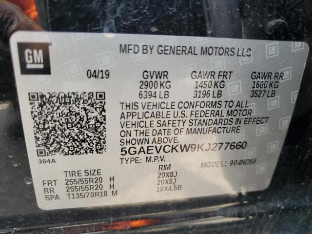 2019 BUICK ENCLAVE AV - 5GAEVCKW9KJ277660